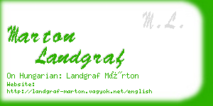 marton landgraf business card